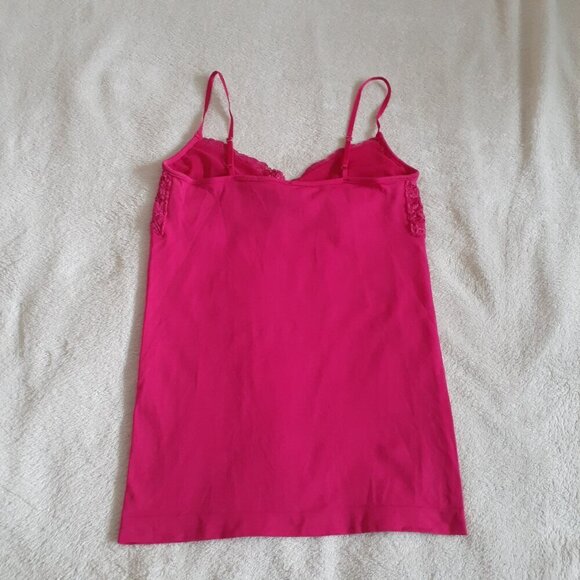 Banana Republic Hot Pink Y2K Lace Camisole Tank Top Small - Picture 7 of 10